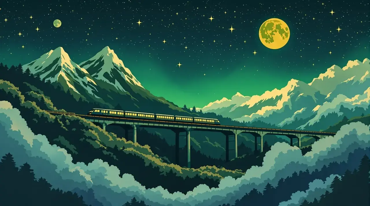 秀秀漫画 首屏轮播图：星二代的夜行列车 —— 沿着银河慢跑的末班车